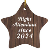 Flight Attendant Since 2024 - Star Ornament D