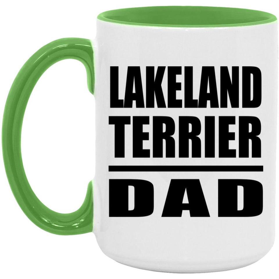 Lakeland Terrier Dad - 15oz Accent Mug Green