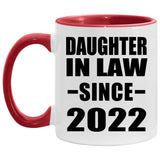 Daughter In Law Since 2022 - 11oz Accent Mug Red