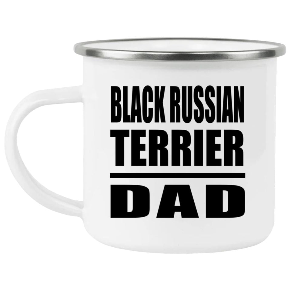 Black Russian Terrier Dad - 12oz Camping Mug
