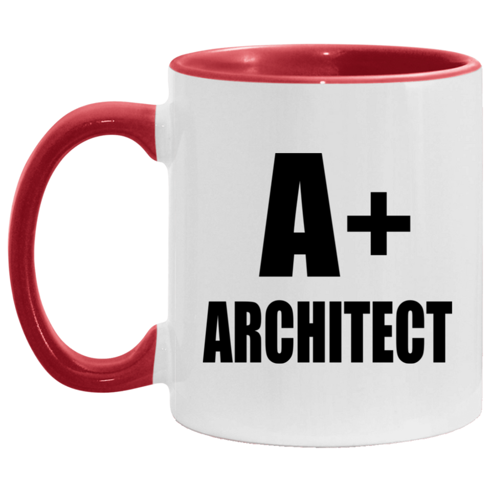 A+ Architect - 11oz Accent Mug Red
