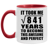 29th Birthday Took Square Root of 841 Years To Awesome - 11oz Accent Mug Red