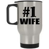 Number One #1 Wife - Silver Travel Mug