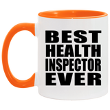Best Health Inspector Ever - 11oz Accent Mug Orange