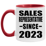 Sales Representative Since 2023 - 11oz Accent Mug Red