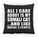 All I Care About Is My Somali Cat - Throw Pillow Black