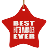 Best Hotel Manager Ever - Star Ornament