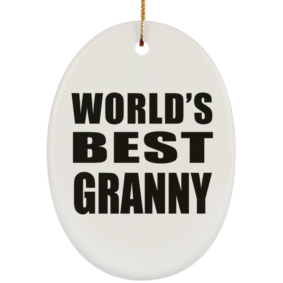 World's Best Granny - Oval Ornament