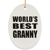 World's Best Granny - Oval Ornament