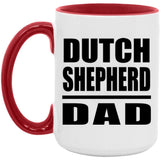 Dutch Shepherd Dad - 15oz Accent Mug Red