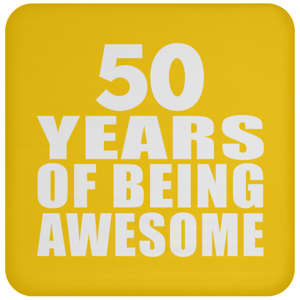50th Birthday 50 Years Of Being Awesome - Drink Coaster
