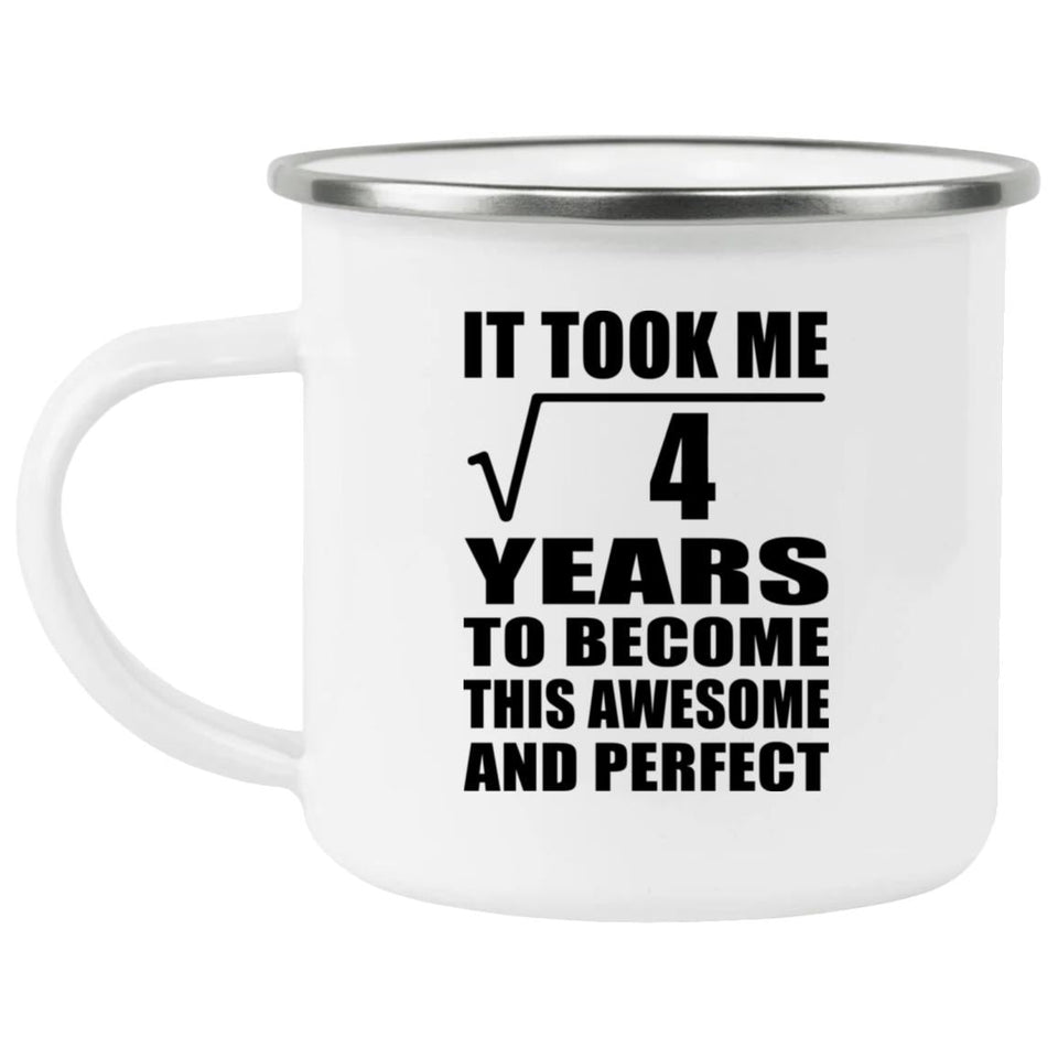 2nd Birthday Took Square Root of 4 Years To Awesome - 12oz Camping Mug