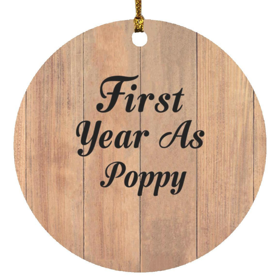 First Year As Poppy - Circle Ornament C
