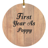 First Year As Poppy - Circle Ornament C