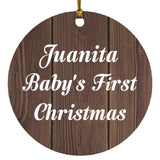 Juanita Baby's First Christmas - Circle Ornament D