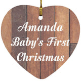 Amanda Baby's First Christmas - Heart Ornament E