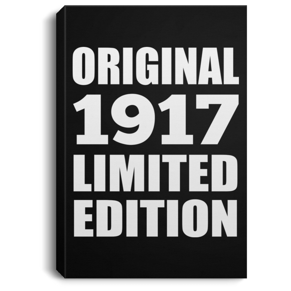 107th Birthday Original 1917 Limited Edition - Canvas Portrait