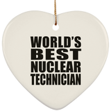 World's Best Nuclear Technician - Heart Ornament