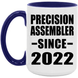 Precision Assembler Since 2022 - 15oz Accent Mug Purple