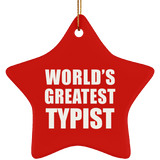 World's Greatest Typist - Star Ornament