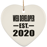 Web Developer Established EST. 2020 - Heart Ornament
