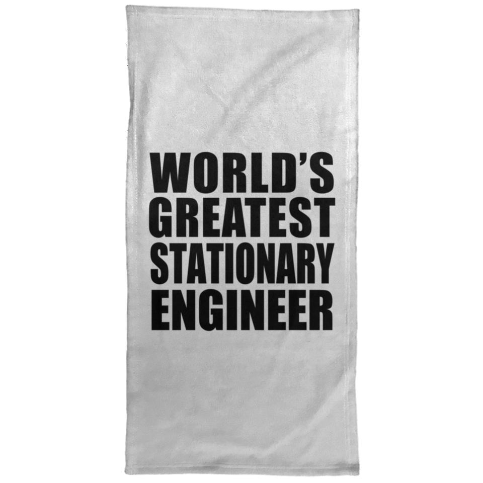 World's Greatest Stationary Engineer - Hand Towel
