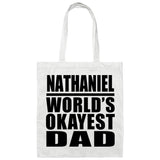 Nathaniel World's Okayest Dad - Tote Bag White
