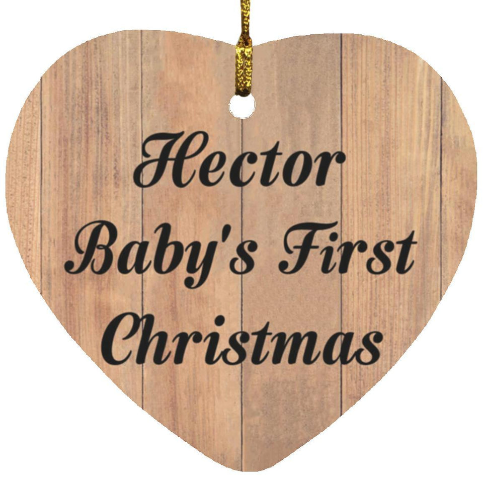 Hector Baby's First Christmas - Heart Ornament C