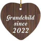 Grandchild Since 2022 - Heart Ornament D