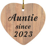Auntie Since 2023 - Heart Ornament C
