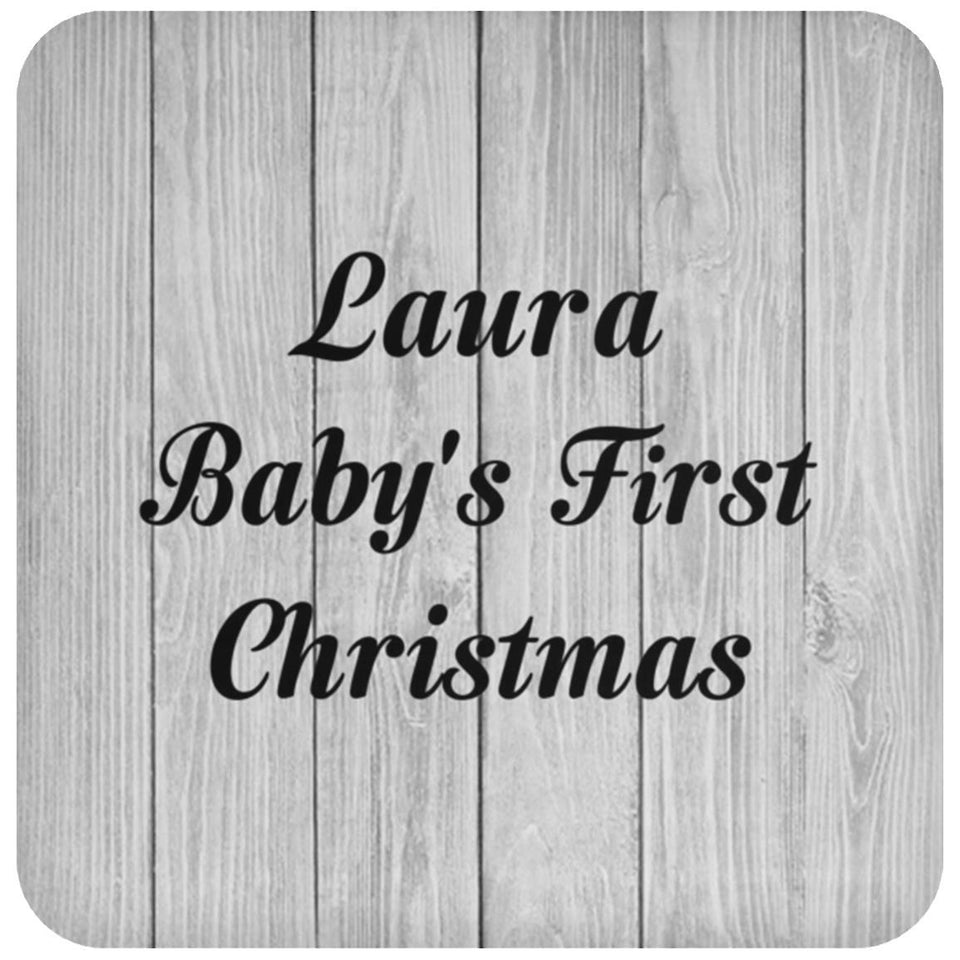 Laura Baby's First Christmas - Drink Coaster F