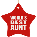 World's Best Aunt - Star Ornament