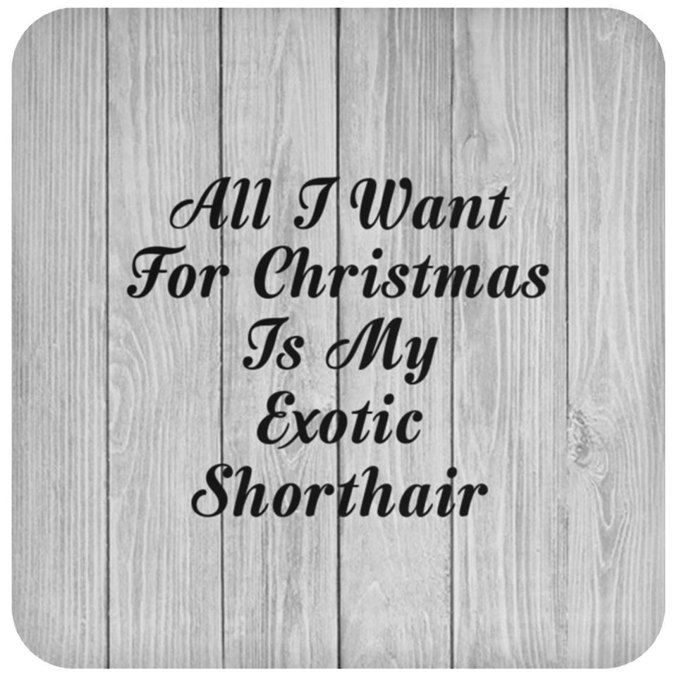 All I Want For Christmas Is My Exotic Shorthair - Drink Coaster F