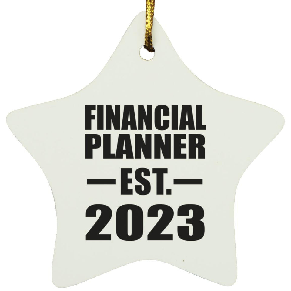 Financial Planner Established EST. 2023 - Star Ornament