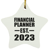 Financial Planner Established EST. 2023 - Star Ornament