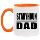 Stabyhoun Dad - 11oz Accent Mug Orange