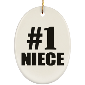 Number One #1 Niece - Oval Ornament