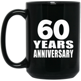 60th Anniversary 60 Years - 15 Oz Coffee Mug Black