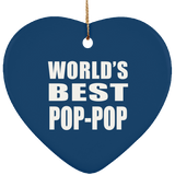 World's Best Pop-Pop - Heart Ornament