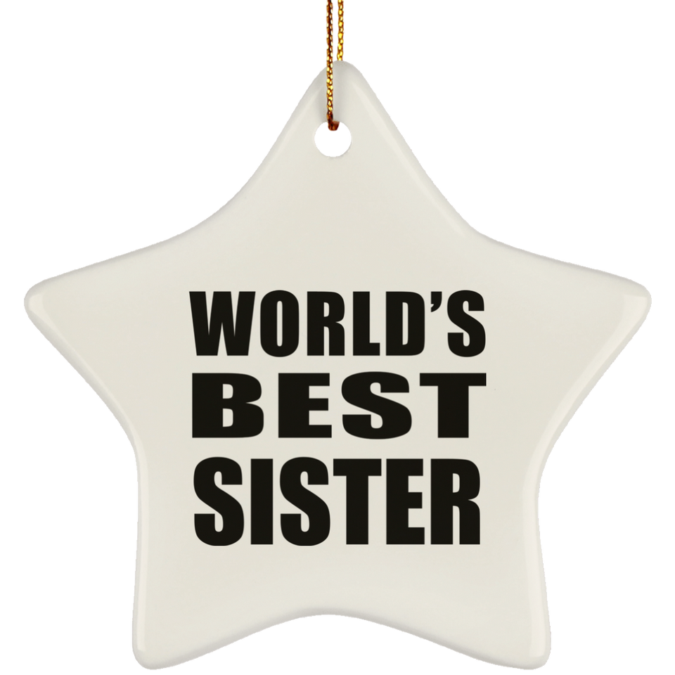 World's Best Sister - Star Ornament