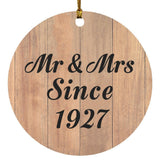 97th Anniversary Mr & Mrs Since 1927 - Circle Ornament C
