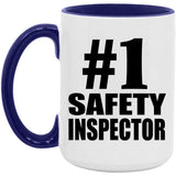 Number One #1 Safety Inspector - 15oz Accent Mug Purple