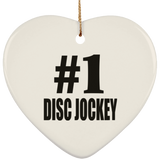 Number One #1 Disc Jockey - Heart Ornament