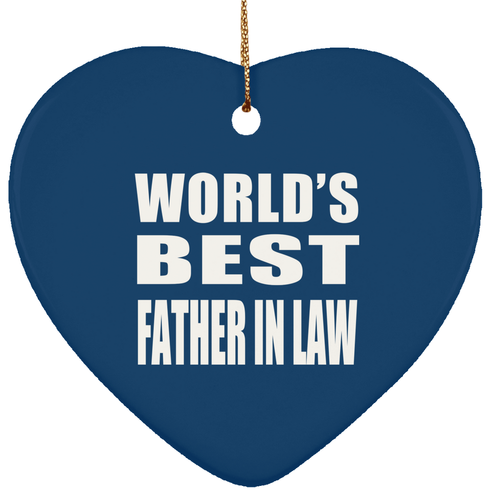 World's Best Father In Law - Heart Ornament