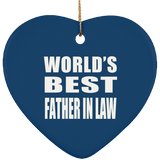 World's Best Father In Law - Heart Ornament