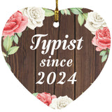 Typist Since 2024 - Heart Ornament A