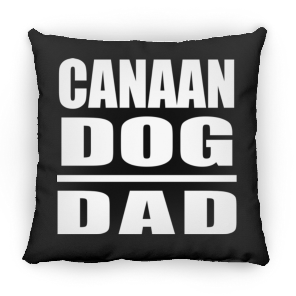Canaan Dog Dad - Throw Pillow Black