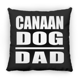 Canaan Dog Dad - Throw Pillow Black