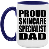 Proud Skincare Specialist Dad - 15oz Accent Mug Purple