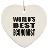 World's Best Economist - Heart Ornament